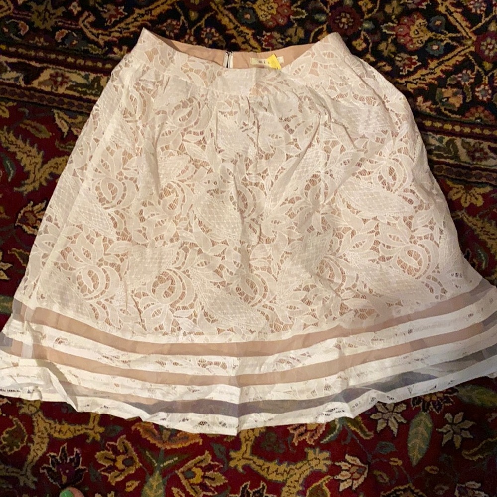 White Lacey skirt perfect for an office setting